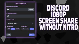 How to Stream 1080p 60FPS on Discord Without Nitro  2023 [upl. by Alyled]