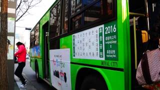 Seoul Metropolitan Bus Route 2016 bus leaving Hangaram Apartments [upl. by Dalila]