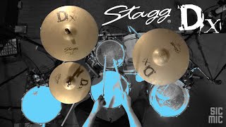 Stagg DX 20quot Ride 16quot Crash 14quot Medium Hi Hat Brass Cymbal Set Hand Made DXR20 DXC16 DXH14 Cheap [upl. by Houston444]