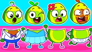 Face Puzzle and Body Switch Up 😄🔄 Nursery Rhymes and Kids Stories with baby Avocado [upl. by Atilef268]