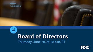 FDIC Board of Directors Meeting [upl. by Brady]