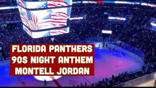 Montell Jordan Sings National Anthem at Florida Panthers Game [upl. by Hterrag]