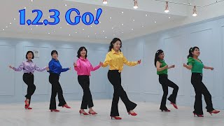 123 Go Line Dance 원투쓰리 고 초급 라인댄스 [upl. by Furnary]