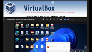 How to Fix Virtual Box Installer installation failed  error fatal error during installation [upl. by Blackmore]