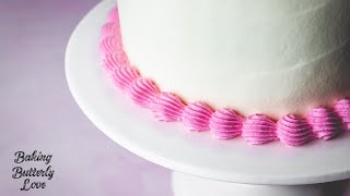 How to Pipe a Shell Border  Buttercream Piping Techniques for Cake for Beginners [upl. by Leumas]