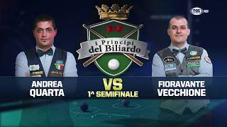 Quarta VS Vecchione  I Principi del Biliardo 20162017  4 Tappa 1 Semifinale [upl. by Eed]