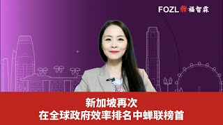 新加坡再次在全球政府效率排名中蝉联榜首 [upl. by Chita837]