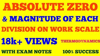 ABSOLUTE ZERO AND MAGNITUDE OF EACH DIVISION ON WORK SCALE  WITH EXAM NOTES [upl. by Aloivaf]