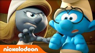 The Smurfs Travel To Another UNIVERSE 👽  Nicktoons [upl. by Silverts]