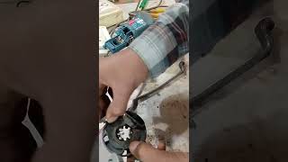 Angle cutter armature change  angle grinder repairing lochanelectrical shorts cutter short [upl. by Aerehs]