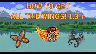 TERRARIA  HOW TO GET ALL THE WINGS  13 [upl. by Nednyl]