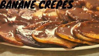 Recette Crepes fait a la Banane Chocolat [upl. by Biddle]