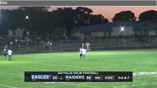 HOMECOMING FOOTBALL  GayvilleVolin Raiders vs IreneWakonda Eagles [upl. by Avril]