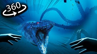 360° VR  TERRIFYING Sea Creatures  Deep Ocean Horror [upl. by Aivlys]