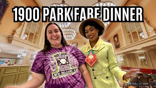 NEW DISNEY WORLD CHARACTER DINING 1900 Park Fare Dinner Review [upl. by Corry983]