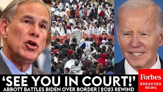 Texas Gov Greg Abbott Takes On Biden Administration Over Unprecedented Migrant Surge  2023 Rewind [upl. by Gordan]