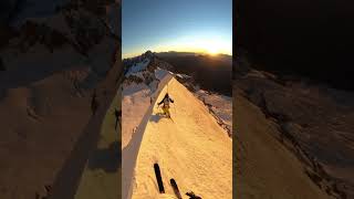 Skiing this ridge is out of this world sky ski snow white parkour [upl. by Lenuahs]