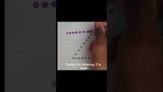 Easy Calligraphy Z in Dot Style✨ art lettering calligraphy tutorial satisfying dot style [upl. by Lilaj]