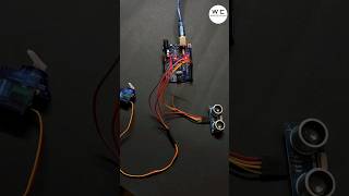 How to control servo motor using ultrasonic sensor and Arduino Uno SMDshorts arduino experiment [upl. by Dor]