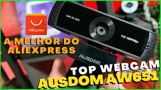 A MELHOR WEBCAM DA ALIEXPRESS AUSDOM AW651 1080p 60FPS e 2k 30FPS AUTOFOCO REVIEW E UNBOXING TESTES [upl. by Ntisuj]