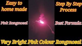 Very Bright Pink Colour Rongmosal fireworks diwali viral crackers experiment daily [upl. by Noguchi]