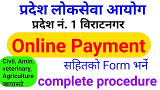 How to fill online form of Biratnagar loksewa  how to payment online for loksewa  by ajay mandal [upl. by Ardnikal]