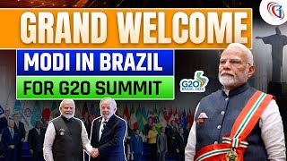 PM Modi arrives at G20 Summit 2024  Modi To Attend 19th G20 Summit In Brazil Italian [upl. by Kazim]