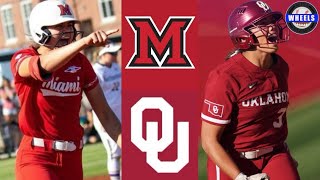 Miami OH vs 1 Oklahoma Highlights CRAZY GAME  2024 College Softball Highlights [upl. by Lilli]