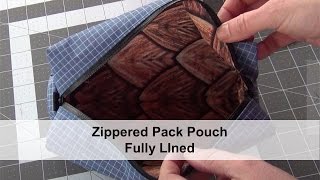 Zippered Pack Pouch Fully Lined [upl. by Rob]