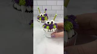 Monster cupcakes 👿🧁 cupcakes halloween halloweencupcakes cakedbyrach monster cute shorts [upl. by Arno189]