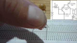 Protoboard Transistor como oscilador [upl. by Doubler]