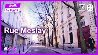 Rue Meslay Paris France  Paris walk  Paris street tour [upl. by Nerrual613]