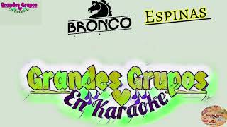 Karaoke quotEspinasquot quotBronco Grandes Grupos En Karaoke [upl. by Parfitt290]