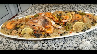 طريقة تحضير سمك راسكاس بفواكه البحر في الفرن  Recette de poisson Rascasse aux fruits de mer [upl. by Dao]