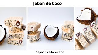 JABON DE COCO 🥥 SAPONIFICADO EN FRÍO 🌴con fórmula incluida [upl. by Sue323]