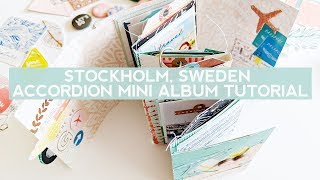 Accordion Mini Album Base Assembly Tutorial  Stockholm Sweden [upl. by Sherurd]