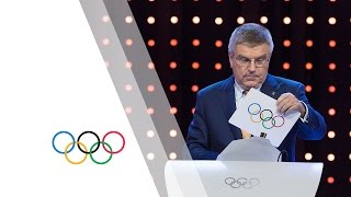 Announcement of the Host Cities for the 2022 Winter Olympics and 2020 Winter YOG [upl. by Nevuer]