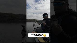 When it gets smaller the more you reel kayakbassfishing bassfishing fishing [upl. by Davie]