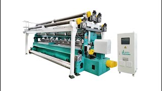 Raschel warp knitting machine for making Mower bag Laundry bag mesh fabric Longlongsheng [upl. by Aronaele]