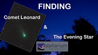 Spotting Comet Leonard using Stellarium [upl. by Olivia]