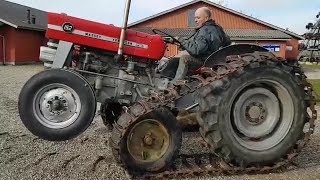 Massey Ferguson 152 w Norweigan HalfTracks Being Tested  HalfTrack Collection  Ferguson Days [upl. by Carmelia810]