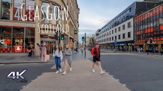 Glasgow Scotland UK  Walking City Tour 4K [upl. by Brower312]