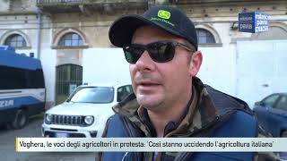 Voghera le voci degli agricoltori in protesta Così stanno uccidendo lagricoltura italiana [upl. by Maxentia116]