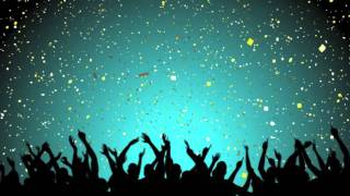 Free Video Loop of Party Crowd with White and Gold Confetti [upl. by Sheets685]