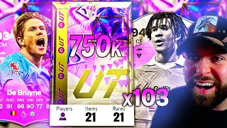 x103 INSANE 750k ULTIMATE BIRTHDAY ICON PACKS amp DOUBLE FUT BIRTHDAY GUARANTEED PACKS [upl. by Ploch187]