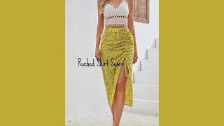 Ruched Skirt Sewing TutorialDrawstring skirt [upl. by Acenahs]