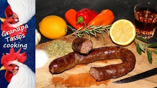 Σπιτικά λουκάνικα του παππού ΤάσουHomemade sausageBratwurst selber machen [upl. by Jsandye]