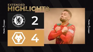 WOLVES HIT FOUR AT THE BRIDGE Chelsea 24 Wolves  Extended Highlights [upl. by Ainocal]