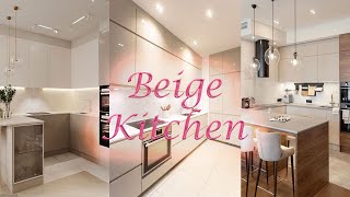 Beige Kitchen Design 2022  Beige Color Kitchen Cabinets Ideas  Enjinia Channel [upl. by Paola]