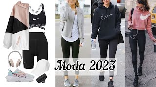 MODA 2023 OUTFITS CÓMO Vestir CON ROPA DEPORTIVA BÁSICA Y SENCILLA LOOKS PARA MUJER TENDENCIAS 2023 [upl. by Coad154]